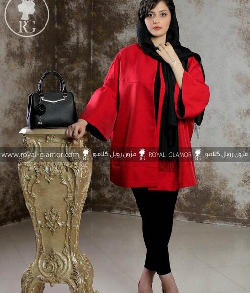 عکس مدل مانتو قرمز کوتاه