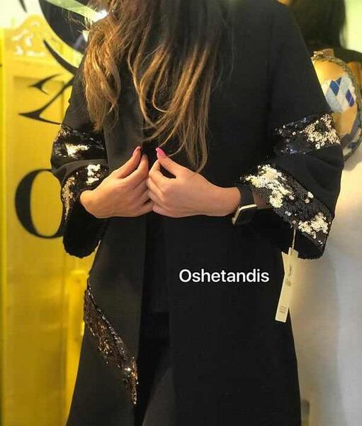 عکس مدل مانتو مجلسی با پارچه پولکی