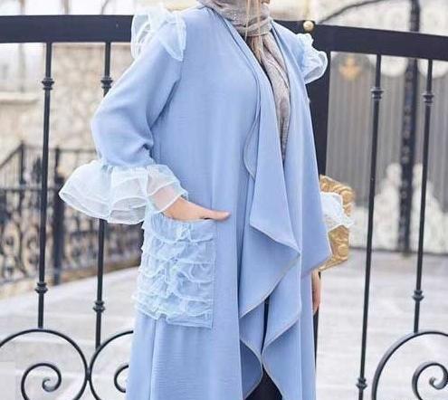عکس مدل مانتو یقه ریزشی