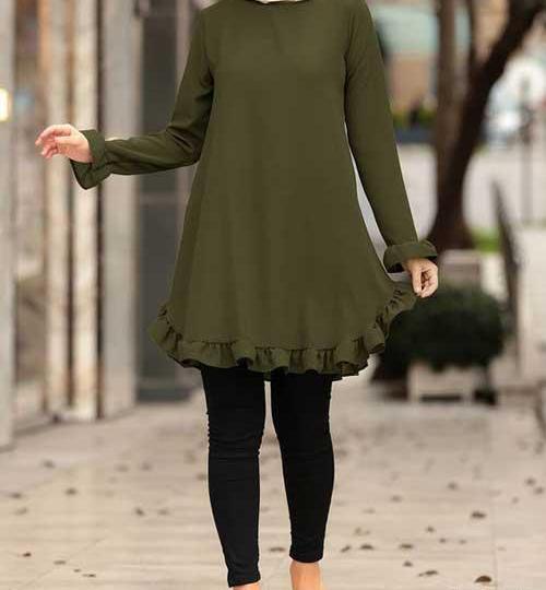 عکس مدل مانتو جدید جلو بسته دکمه دار ایرانی