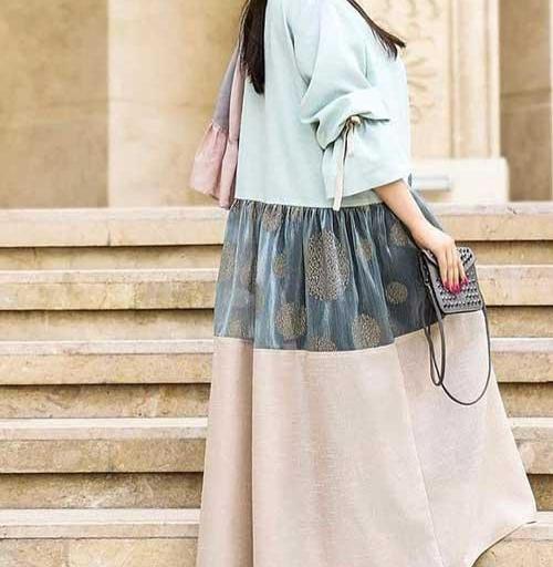عکس مدل مانتو جدید حریر شیشه ای