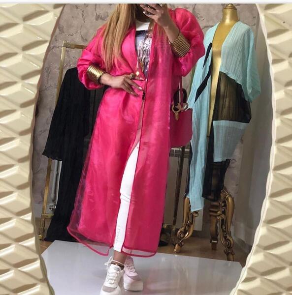عکس مدل مانتو جدید حریر شیشه ای