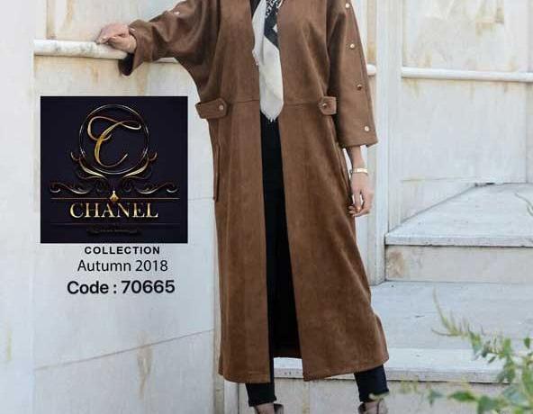 عکس مدل مانتو بلند قهوه ای