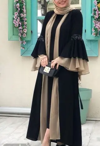 عکس مدل مانتو جلو باز چین دار