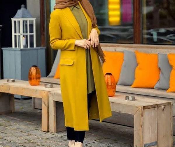عکس مدل مانتو جلو باز یقه انگلیسی