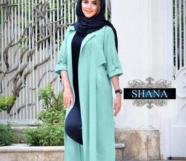 عکس مدل مانتو دخترانه فیروزه ای