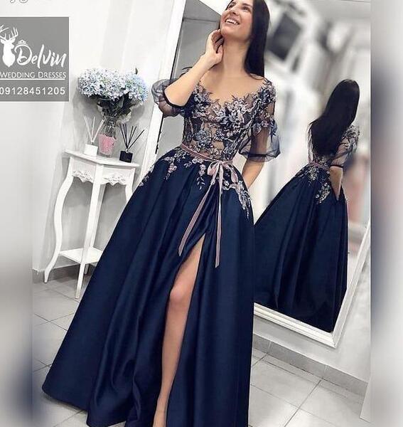 عکس لباس مجلسی چاک دار