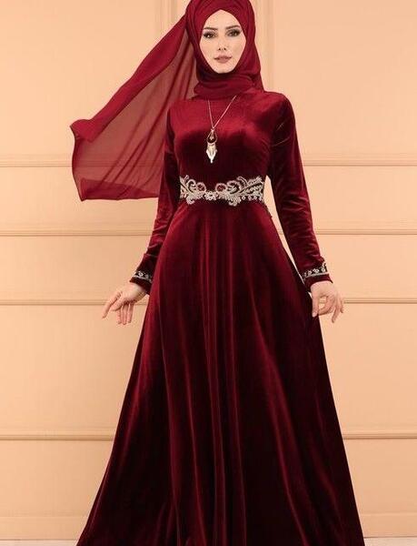 عکس لباس مجلسی مخمل بلند