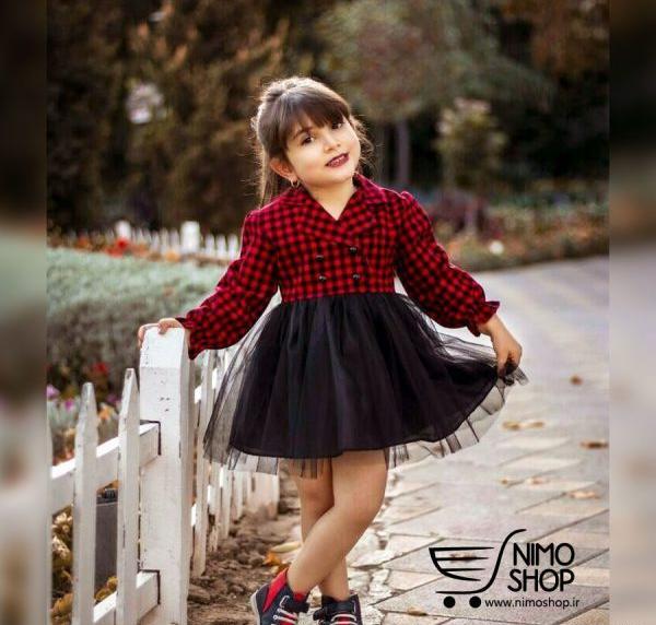 عکس لباس مجلسی دخترانه چهارخونه