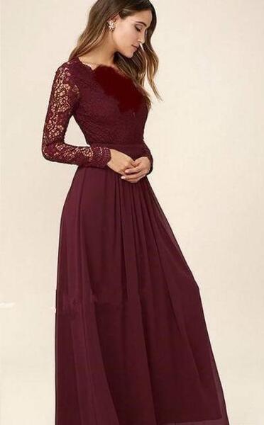 عکس لباس مجلسی دخترانه زرشکی