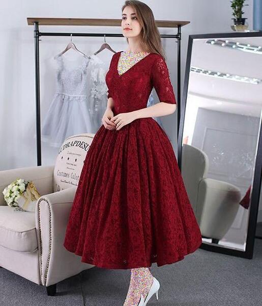عکس لباس مجلسی دخترانه زرشکی