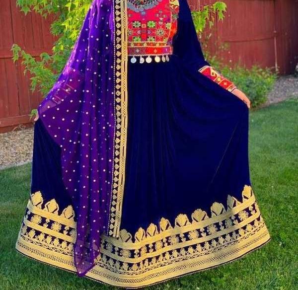 عکس مجلسی لباس افغانی چرمه دوزی