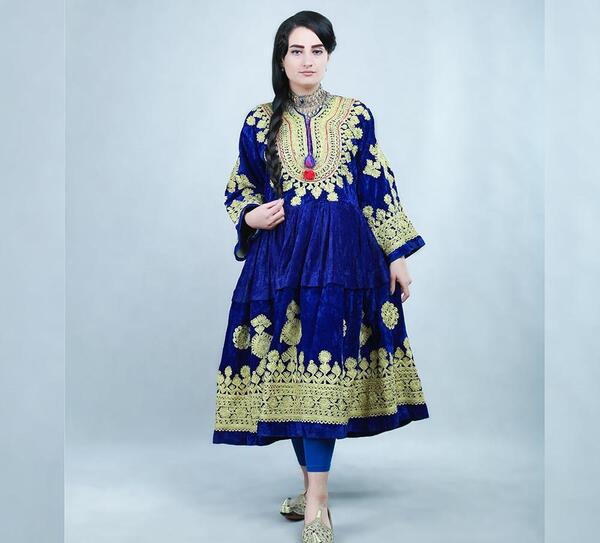 عکس مجلسی لباس افغانی چرمه دوزی