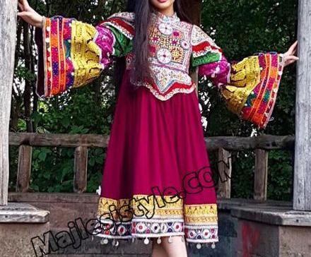 عکس مجلسی لباس افغانی چرمه دوزی
