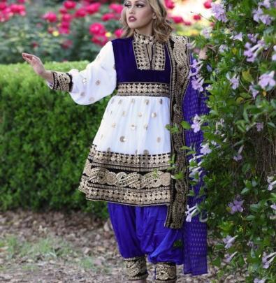 عکس لباس مجلسی کوتاه افغانی
