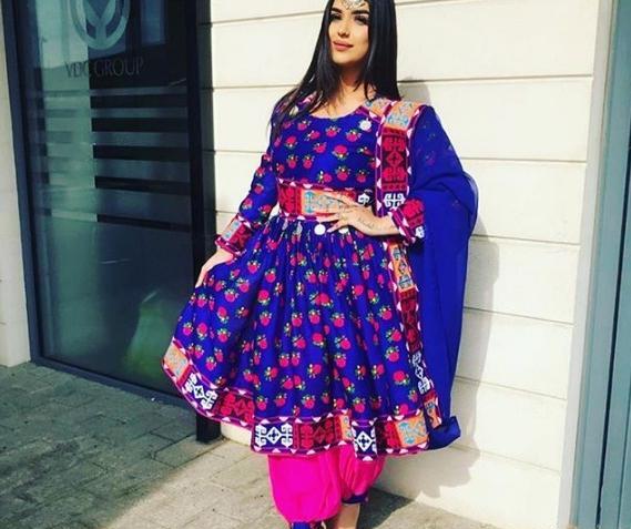 عکس لباس مجلسی کوتاه افغانی