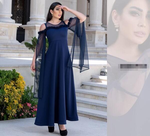عکس لباس مجلسی زنانه آستین حریر