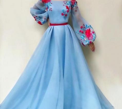 عکس لباس مجلسی زنانه آستین حریر