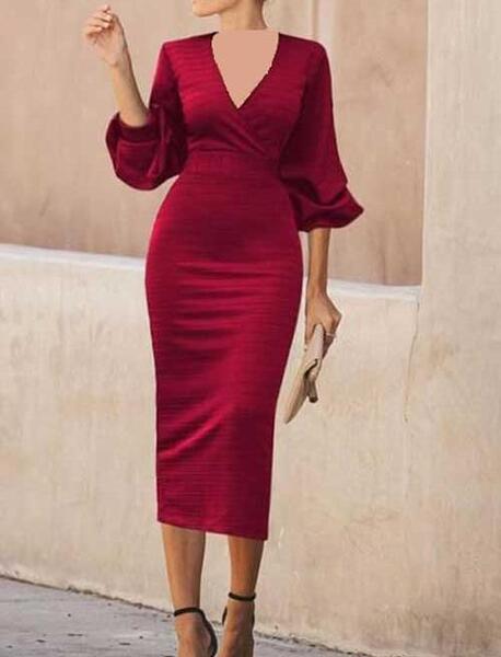 عکس لباس مجلسی زنانه تا زانو
