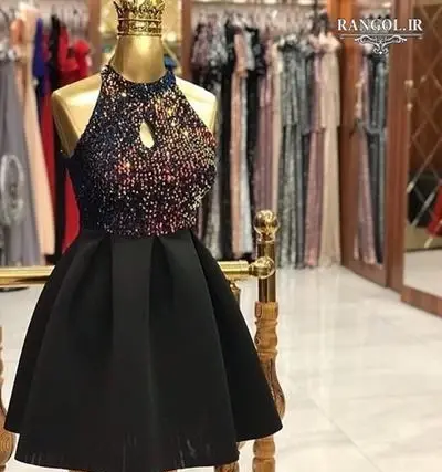عکس لباس مجلسی زنانه تا زانو