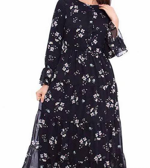 عکس لباس مجلسی زنانه حریر گلدار