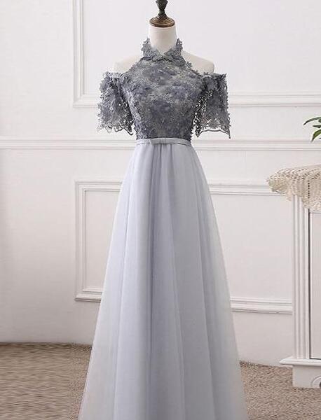 عکس لباس مجلسی زنانه رنگ طوسی