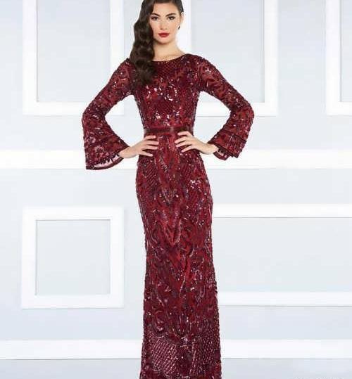 عکس لباس مجلسی زنانه زرشکی