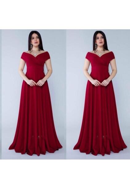 عکس لباس مجلسی زنانه زرشکی