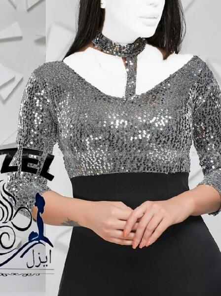 عکس لباس مجلسی زنانه لمه پولکی