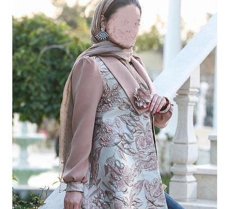 عکس مدل لباس مجلسی کوتاه ژاکارد