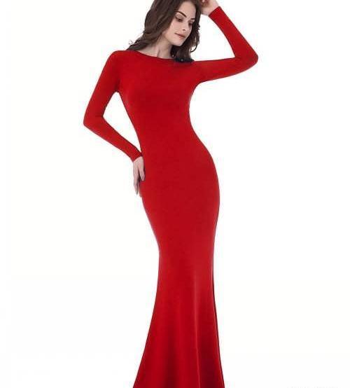 عکس لباس مجلسی ساده استین بلند