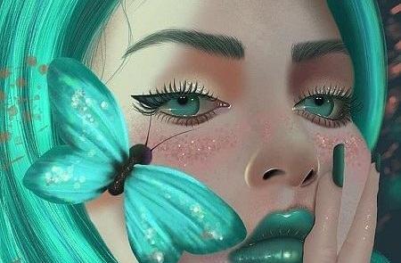 عکس کیوت سبز