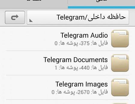 عکس های ذخیره شده در تلگرام