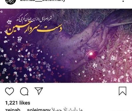 عکس اینستاگرام زینب سلیمانی