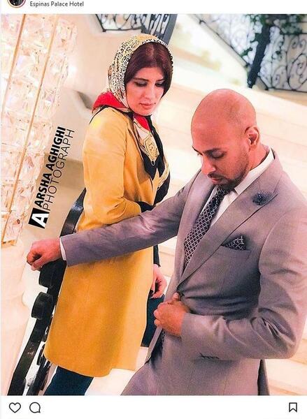 عکس ارشا اقدسی و همسرش