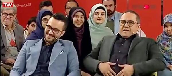 عکس ارشا اقدسی و احسان روزبهانی در خندوانه