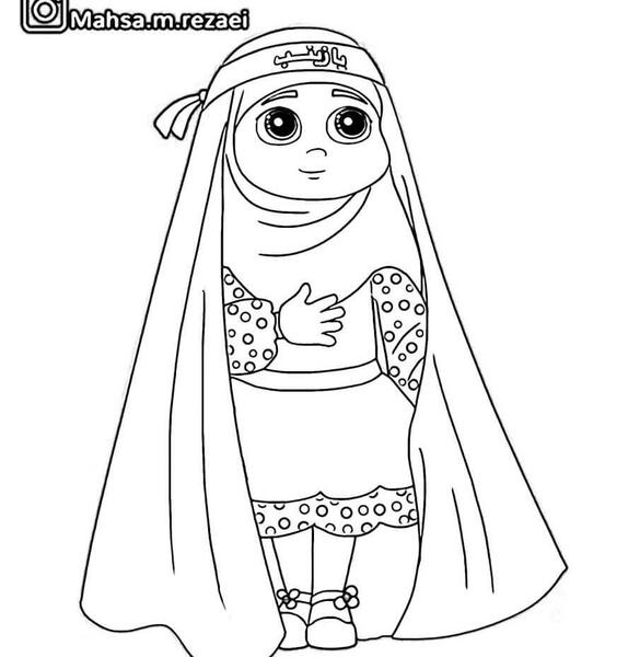 عکس امام حسین برای رنگ آمیزی