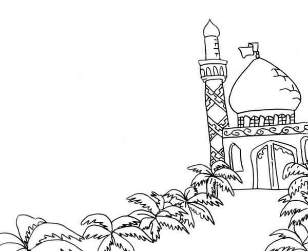 عکس امام حسین برای رنگ آمیزی