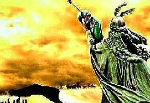 عکس امام حسین با علی اصغر