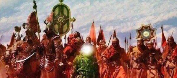 عکس امام حسین در میانه جنگ