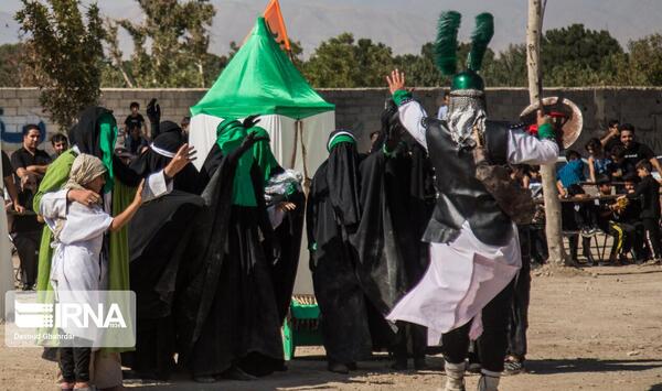 عکس امام حسین در میانه جنگ