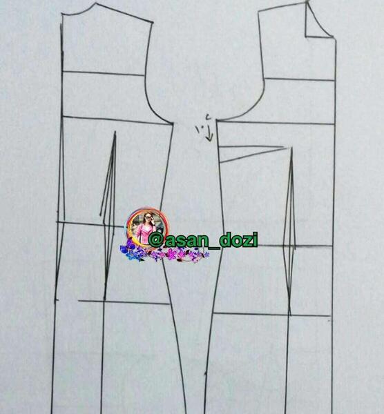 عکس مدل مانتو ابروبادی با الگو