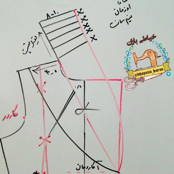 عکس مدل مانتو ابروبادی با الگو