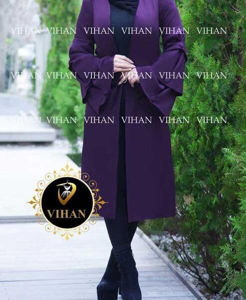 عکس مدل مانتو ابروبادی بنفش