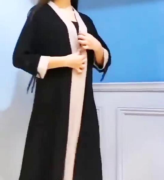 عکس مدل مانتو ابروبادی ترکیبی