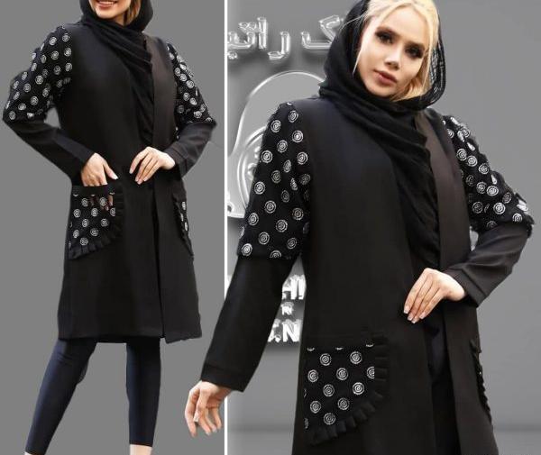 عکس مدل مانتو ابروبادی توپی