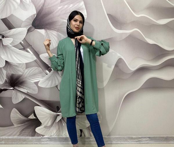 عکس مدل مانتو ابروباد طوسی