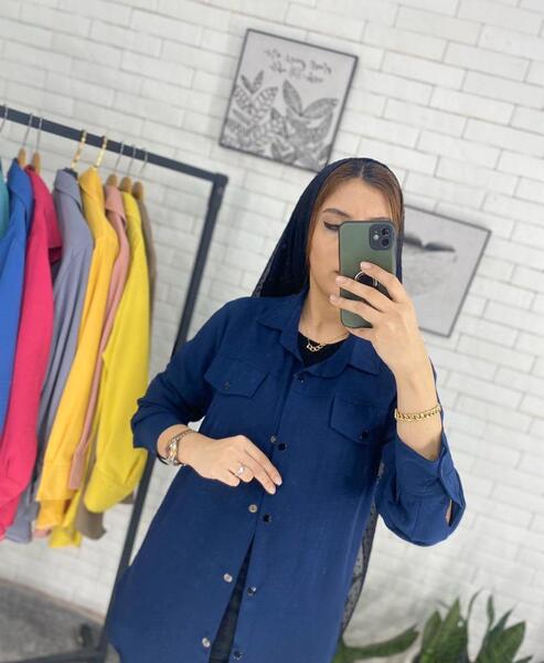 عکس مدل مانتو ابروبادی جیب دار