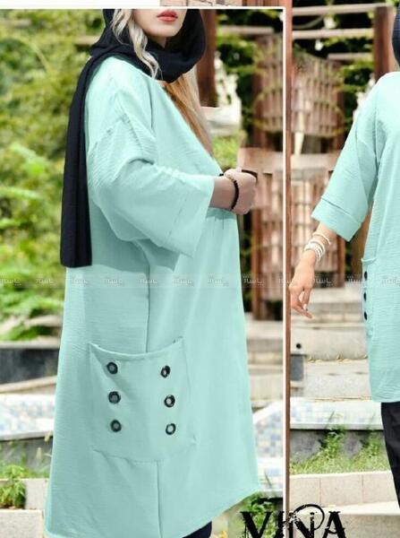 عکس مدل مانتو ابروبادی جیب دار