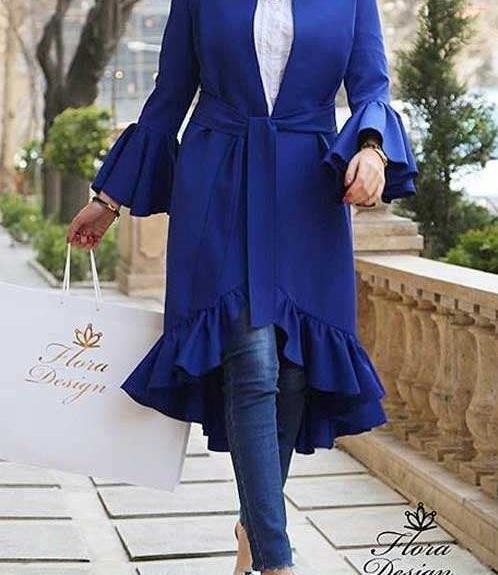 عکس مدل مانتو ابروبادی چین دار
